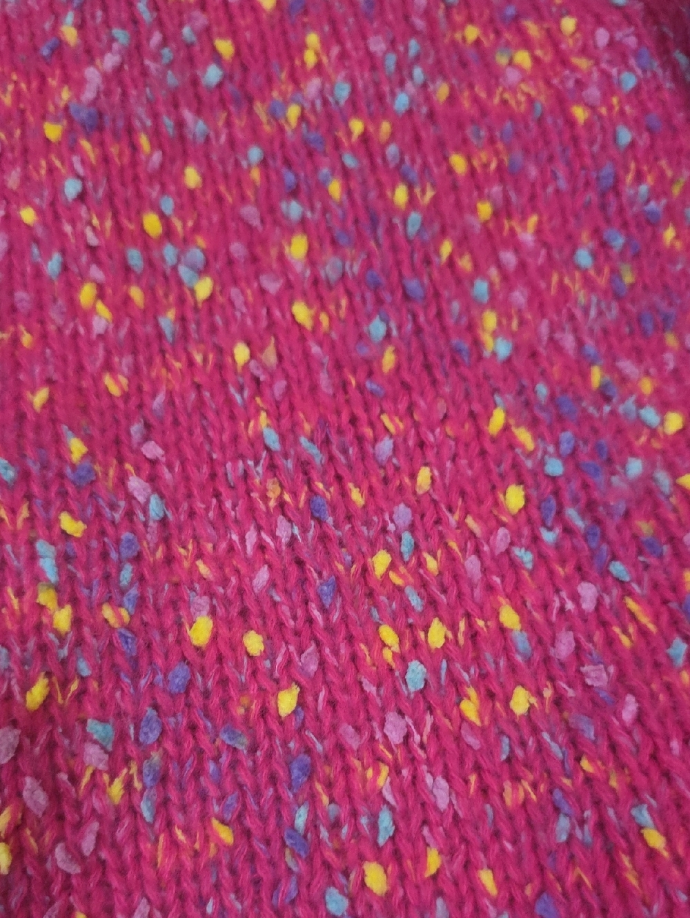 SHEIN Hot Pink Confetti Crewneck Sweater - Picture 2 of 5